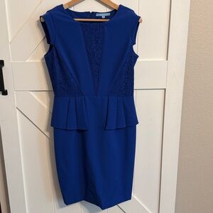 New Antonio Melani Women's Cocktail Dress Royal Blue Size 8 Beautiful Formal